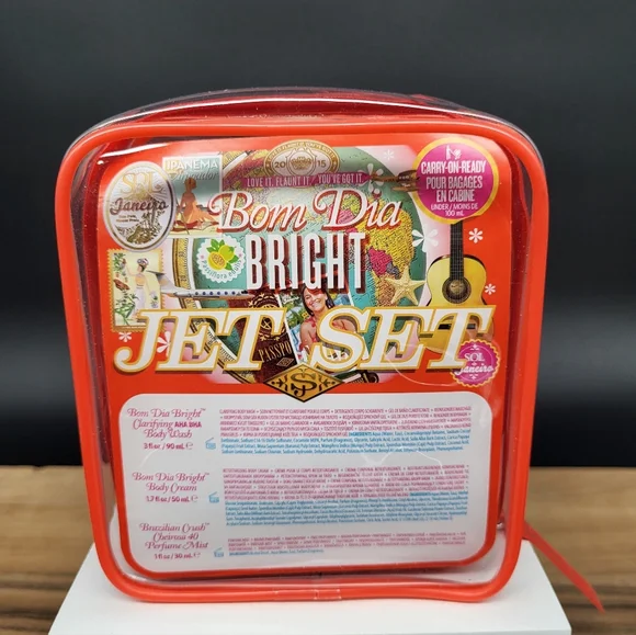 3-Piece Sol de Janeiro Bom Dia Bright 40 Body Wash & Cream Jet Set, New - Picture 2 of 7
